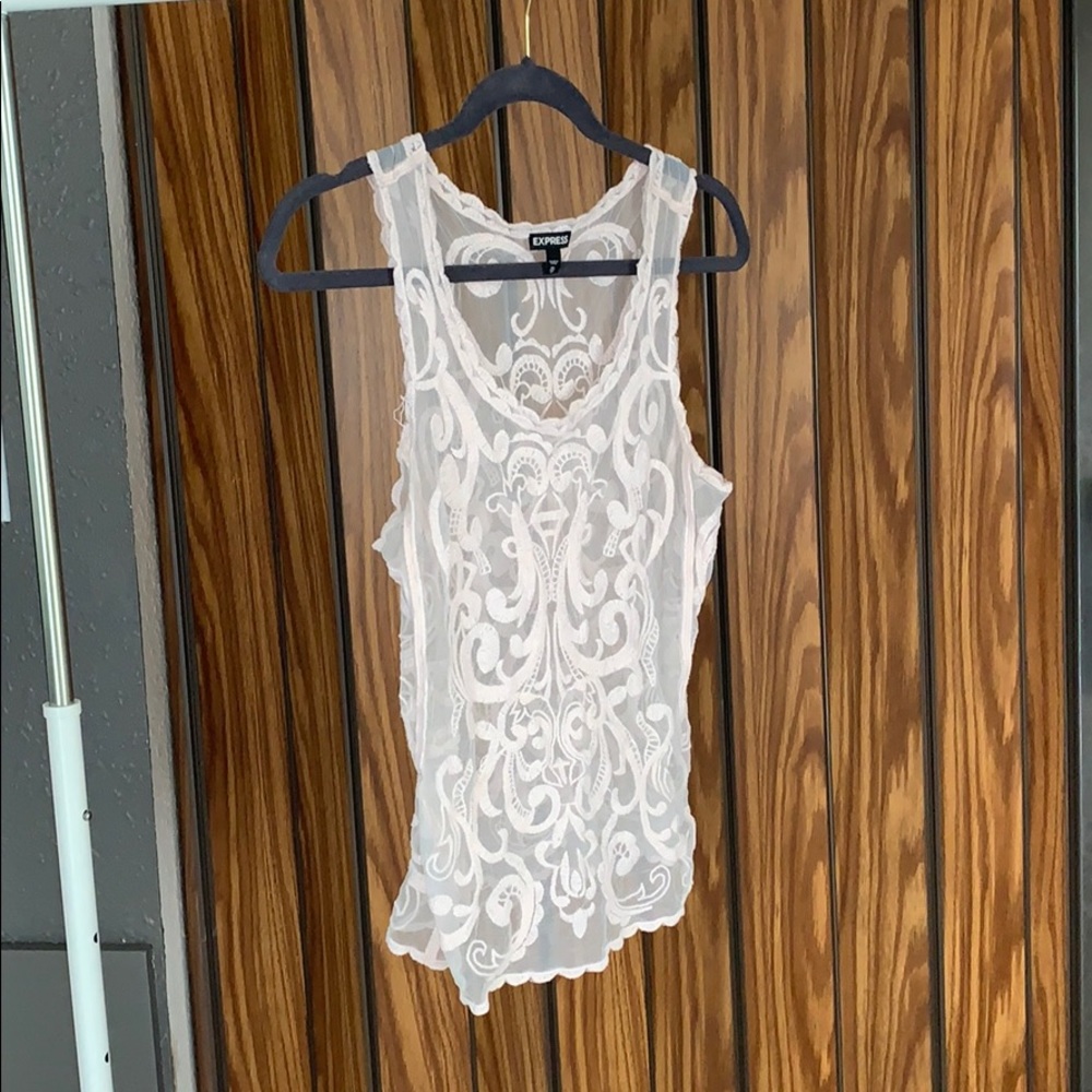 See-through lace top